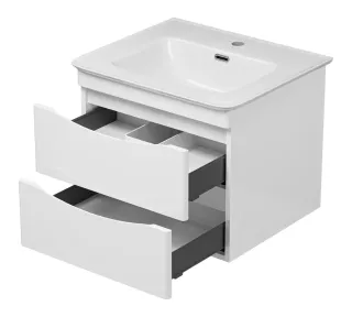 Подвесная тумба под раковину Misty Мираж 60 см П-Мир-01060-011П2Я белый